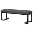 thumbnail image 4 of Mesa Boucle Upholstered Tufted Accent Bench Charcoal, 4 of 8