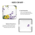 thumbnail image 5 of Lsque Lavender Flowers Printed Tissue Box Cover Holder, Facial Paper Organizer Dispenser,Square with Bottom Belt, PVC Leather Decorative Organizer, 5 of 8