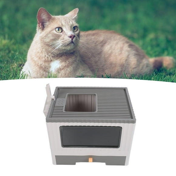 CAJA DE PARA GATOS CERRADA, BANDEJA DE PARA GATOS DE ENTRADA Superior Con Pala, Banda para Gatos Cerrada Tipo Cajón, Banja de Para Gatos para evitar