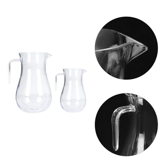 Sparsain Set of 2 Clear Acrylic Wine Pitchers Unbreakable, Water Pitcher, Red Wine Pitcher, Iced Tea Pitcher