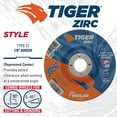 thumbnail image 4 of Tiger® Zirc Combo Wheel, 5 x 1/8 in, 7/8 in Arbor, Type 27, Z30T, 4 of 6