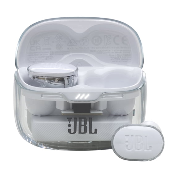 Pre-Owned Restored JBL Tune Buds - True Wireless with Active Noise Cancelling In-Ear Earbuds - Ghost Edition White