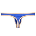 thumbnail image 3 of TANBOM Men's Nylon Sexy Thong Underwear Precise Coverage Bulge Pouch Breathable Comfortable Bright Blue XXL, 3 of 6