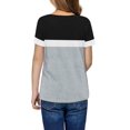 thumbnail image 2 of Sherrylily Girls Casual Short Sleeve T Shirts Kids Loose Cute Tops Color Block Tee Size 4-15, 2 of 4