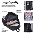 thumbnail image 4 of Disketp blue record rock Skull Large Capacity Backpack Lunch Bag Pencil Case Combination 3 Piece Set for Student, 4 of 7