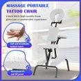 thumbnail image 4 of XgoodX Portable Massage Chair,Foam Therapy Chair Height Adjustable Tattoo Chair,Folding Travel Spa Chairs Face Cradle Salon Massage Chair with Carrying Bag-White, 4 of 9