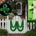 thumbnail image 6 of St Patrick's Day  Tinsel Garland With Light Green Shamrocks Garlands for Irish Festival Party Hanging Home Decor 3PC, 6 of 7