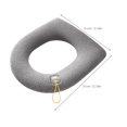 thumbnail image 2 of Luxshiny toilet seat liners polyester dark grey reusable daily use 1Pack, 2 of 8
