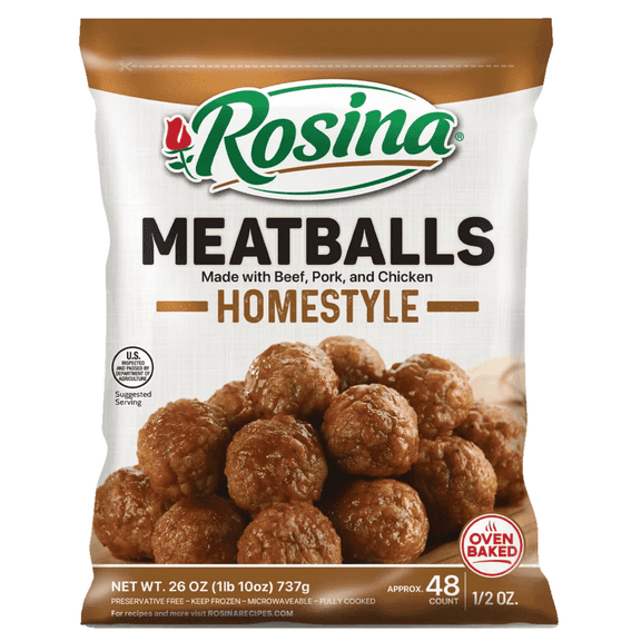 Rosina Homestyle Meatball, 26 oz Bag (Frozen)