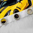 thumbnail image 4 of Castle Fairy Retro Racing Car Black Out Curtains for Kids, Race Flag Print Curtains Pack of 2 (42x63 Each) for Bedroom, Yellow Black, 4 of 6
