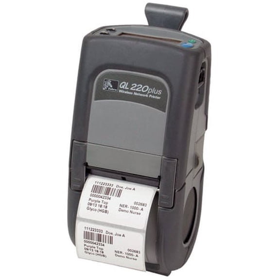 Restored Zebra QL 220 Mobile Direct Thermal Label Printer  203 dpi, Wireless Portable Barcode Printer, P/N: Q2B-LUMA0000-Z0 (Refurbished)