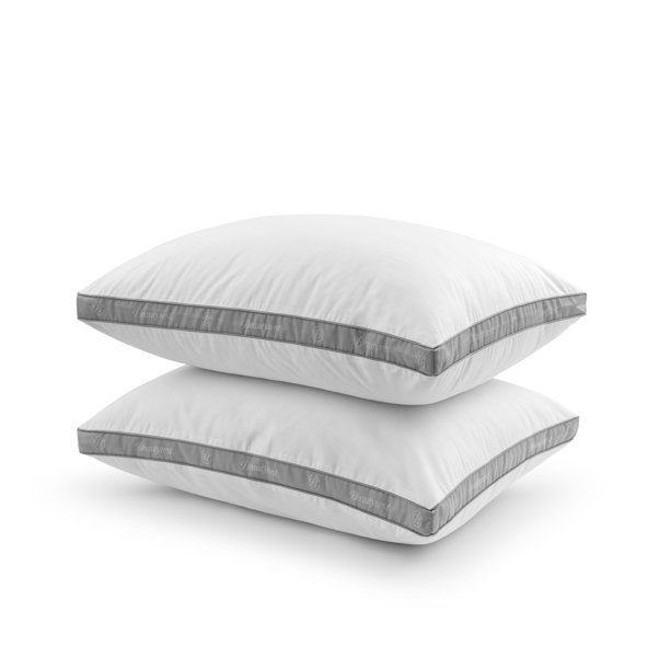 Beautyrest Signature Ribbon Bed Pillow 2 Pack, King, Polyester