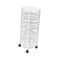 thumbnail image 1 of Abbracc Kitchen Storage Cart 4 Tier Fruit and Vegetable Storage with Wheels Net Basket Rolling Trolley Storage Rack for Kitchen white, 1 of 9