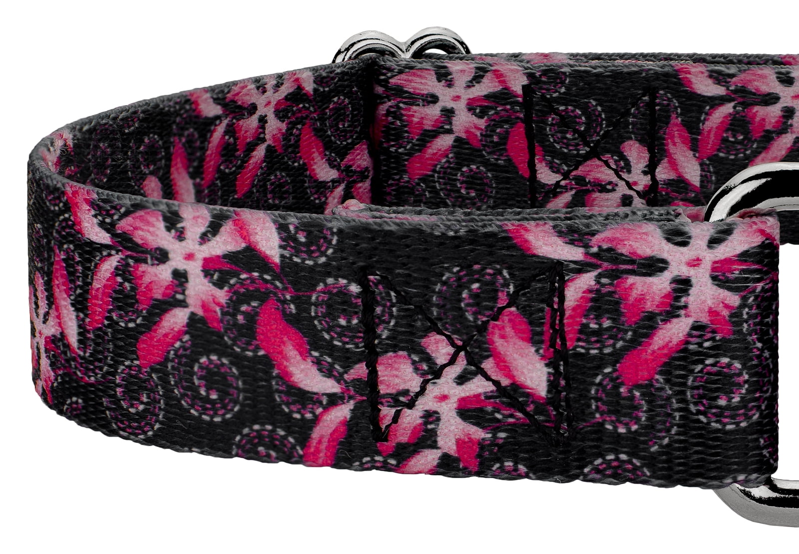 Country Brook Petz® Pink Honeysuckle Breeze Martingale Dog Collar and Leash, Large