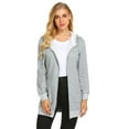 thumbnail image 4 of Zeagoo Women's Zip Up Hoodies Long Sleeve Fall Fleece Jacket Casual Oversized Tunic Hooded Sweatshirt With Pockets Winter Coats, 4 of 6