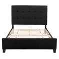 thumbnail image 4 of CorLiving Ellery Black Fabric Upholstered Adult Full Size Bed Frame with Slats and Tufted Headboard - No Box Spring Required, 4 of 9