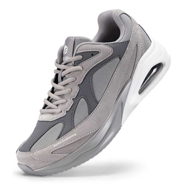 Fitville zapatos Extra anchos para caminar para hombre, calzado deportivo acolchado ancho para pies hinchados, pies planos, ajuste de arco, alivia el dolor de talón, negro