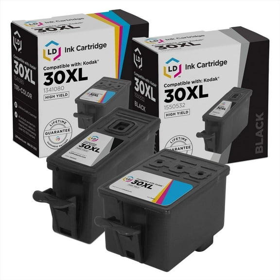 LD Compatible Replacement for Kodak 30XL 2pk HY Ink 1x 1550532 1x 1341080 C110 C310 C315 2150 2170