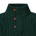 thumbnail image 2 of Hope & Henry Boys' Mock Neck Cable Sweater with Buttons, 2 of 3