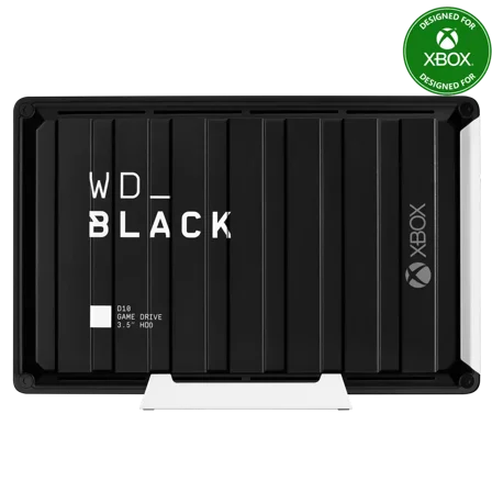 WD_BLACK 12TB D10 Game Drive for Xbox USB 3.2 Gen 1, 3.5" External Hard Drive HDD, 7200 RPM - WDBA5E0120HBK-NESN