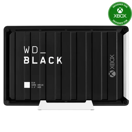 WD_BLACK 12TB D10 Game Drive for Xbox USB 3.2 Gen 1, 3.5" External Hard Drive HDD, 7200 RPM - WDBA5E0120HBK-NESN