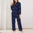 thumbnail image 2 of Balery Space Galaxy Pattern Pajama Sets for Women Long Sleeve 2 Piece Sleepwear Loungewear Sets Soft PJ's with Pockets Long Sleeve Comfy Pj Sets-Small, 2 of 7