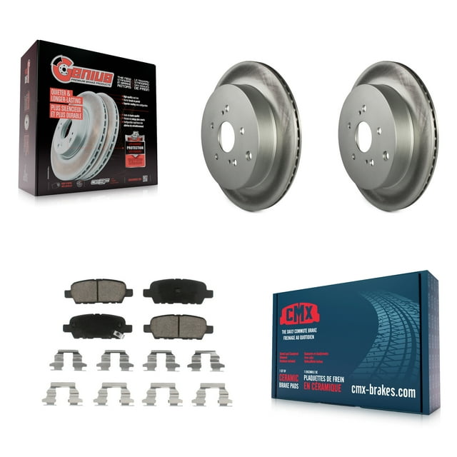 Transit Auto Rear Coated Disc Brake Rotors and Ceramic Pads Kit for Car 2009-2013 Suzuki Grand Vitara KGC-101734