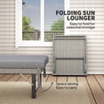 thumbnail image 4 of Outsunny Folding Outdoor Lounge Chair, 6-Level Wicker Tanning Chair, Grey, 4 of 10