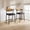 Black/Rustic Brown, variant on Set of 2 Modern 26" Counter Height Bar Stools with Arms, Upholstered Wide Seat, Metal Frame with Footrest, Wooden Backrest, Ideal for Kitchen Island, Dining Room, Pub, Black, Wooden Backrest