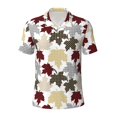 thumbnail image 2 of Daiia colorful Maple Pattern Men’s Polo Shirts,Solid Deck Shirt,Classic Fit, Breathable Cotton Polo for Casual and Sport Wear-4X-Large, 2 of 7