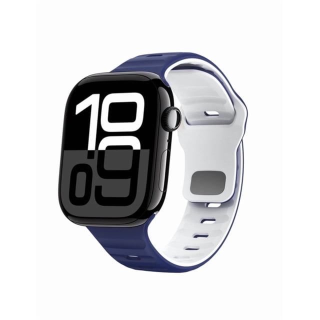 Correa de Silicona Deportiva para Apple Watch, Compatible con Todas las Series, Bicolor