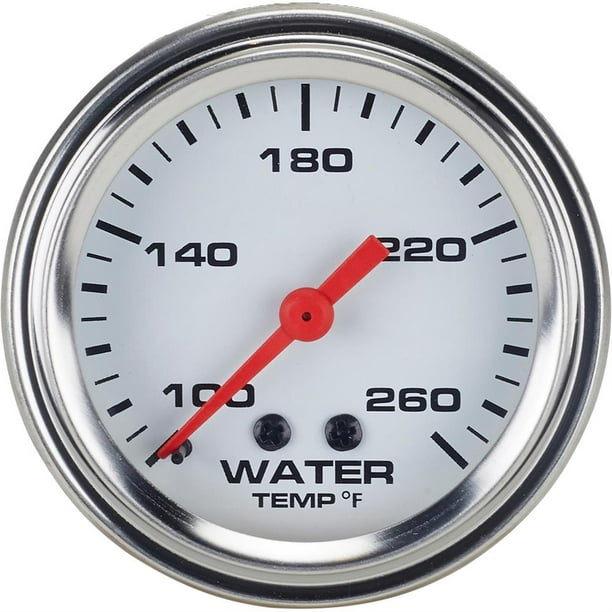 Mechanical Water Temperature Gauge, 21/16 Inch, White