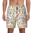 thumbnail image 2 of Picia Simple Drawing pattern Mens Swim Trunks with Compression Liner Stretch Beach Shorts Quick Dry with Zipper Pockets No-Chafing Board Shorts-3X-Large, 2 of 9