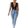 thumbnail image 2 of Qiylii Women's Pure Color Cocktail Vest, Sleeveless Low-Cut Tank Tops, 2 of 6