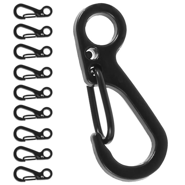 SchSin 10pcs Mini Carabiner Clips D Shape Locking Carabine Keychain