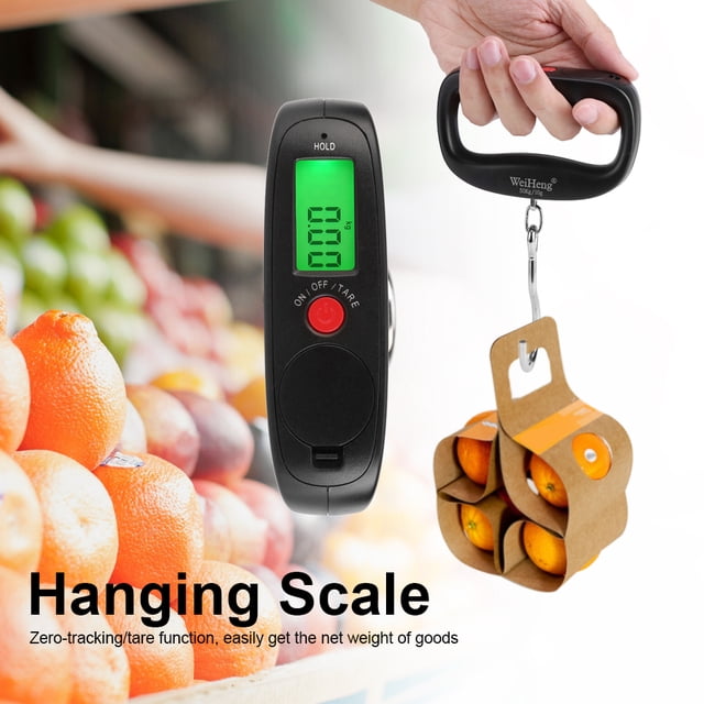Báscula de equipaje, portátil digital con gancho para colgar con luz de fondo, báscula de maleta de 50 kg para viajes, hogar, al aire libre y regalos EOTVIA No