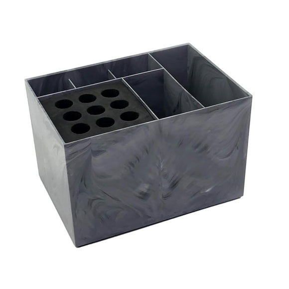 Organizador de peluquería con pinzas y peines, multifuncional, desmontable, para guardar herramientas de peluquería patrón de mármol oscuro