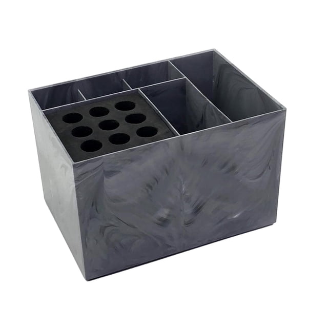 Organizador de peluquería con pinzas y peines, multifuncional, desmontable, para guardar herramientas de peluquería patrón de mármol oscuro