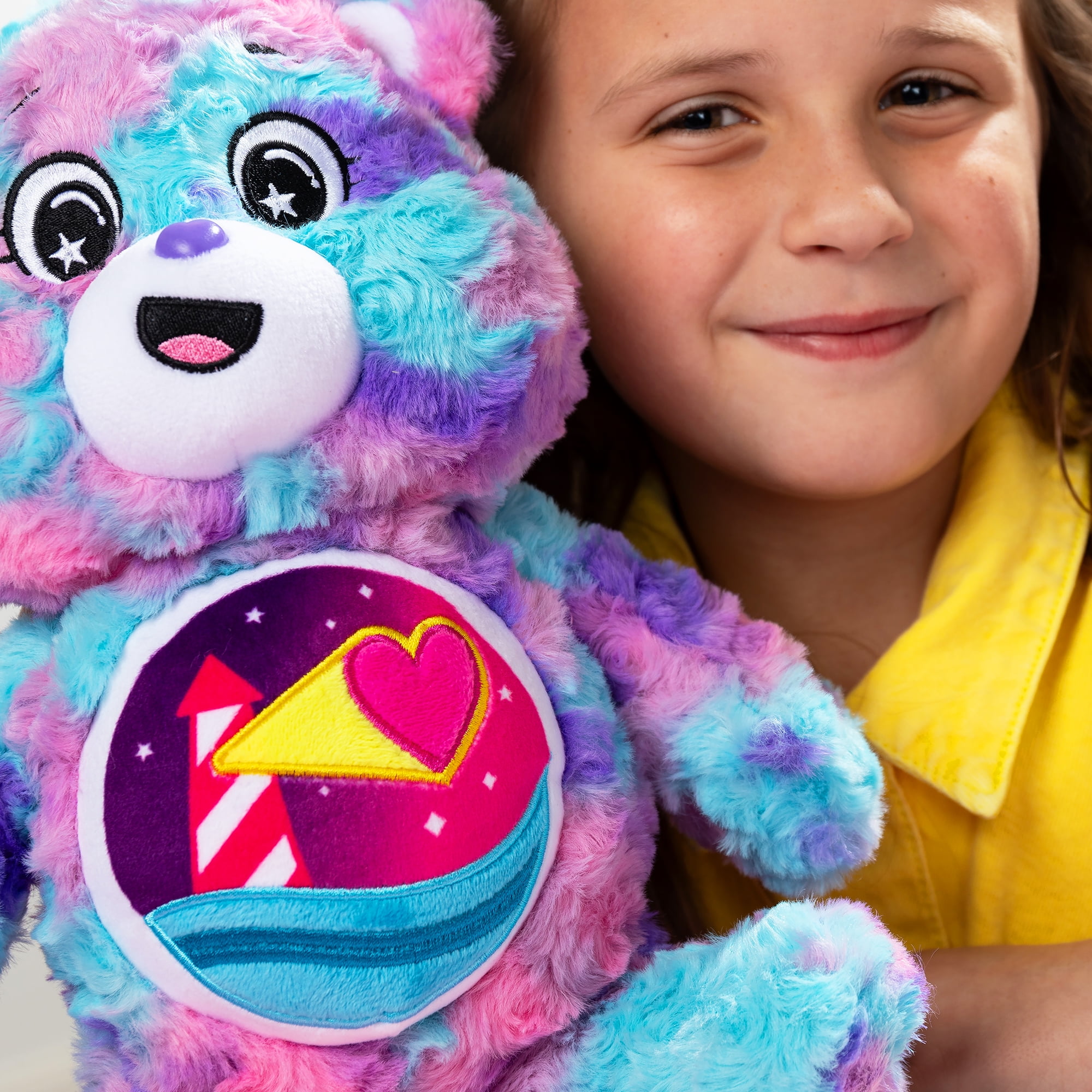 Care Bears - 14" Medium Plush  - Color Splash Collection - Loveshine Bear ,  Ages 4 Year and Up