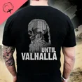 thumbnail image 3 of Camiseta de calavera táctica de guerrero de barba americana Unisex, Camiseta de algodón Til Valhalla, camiseta de manga corta con cuello redondo, Top informal para hombre, 3 of 5