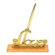 thumbnail image 3 of Pluma de firma de boda con soporte de amor de metal chapado en oro Juego de pluma de fiesta Compromiso nupcial de boda, 3 of 6