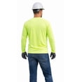 thumbnail image 4 of 2 Pack-Hi Vis Green Long Sleeve Work Safety High Visibility T-Shirt Size:X-Large, 4 of 6