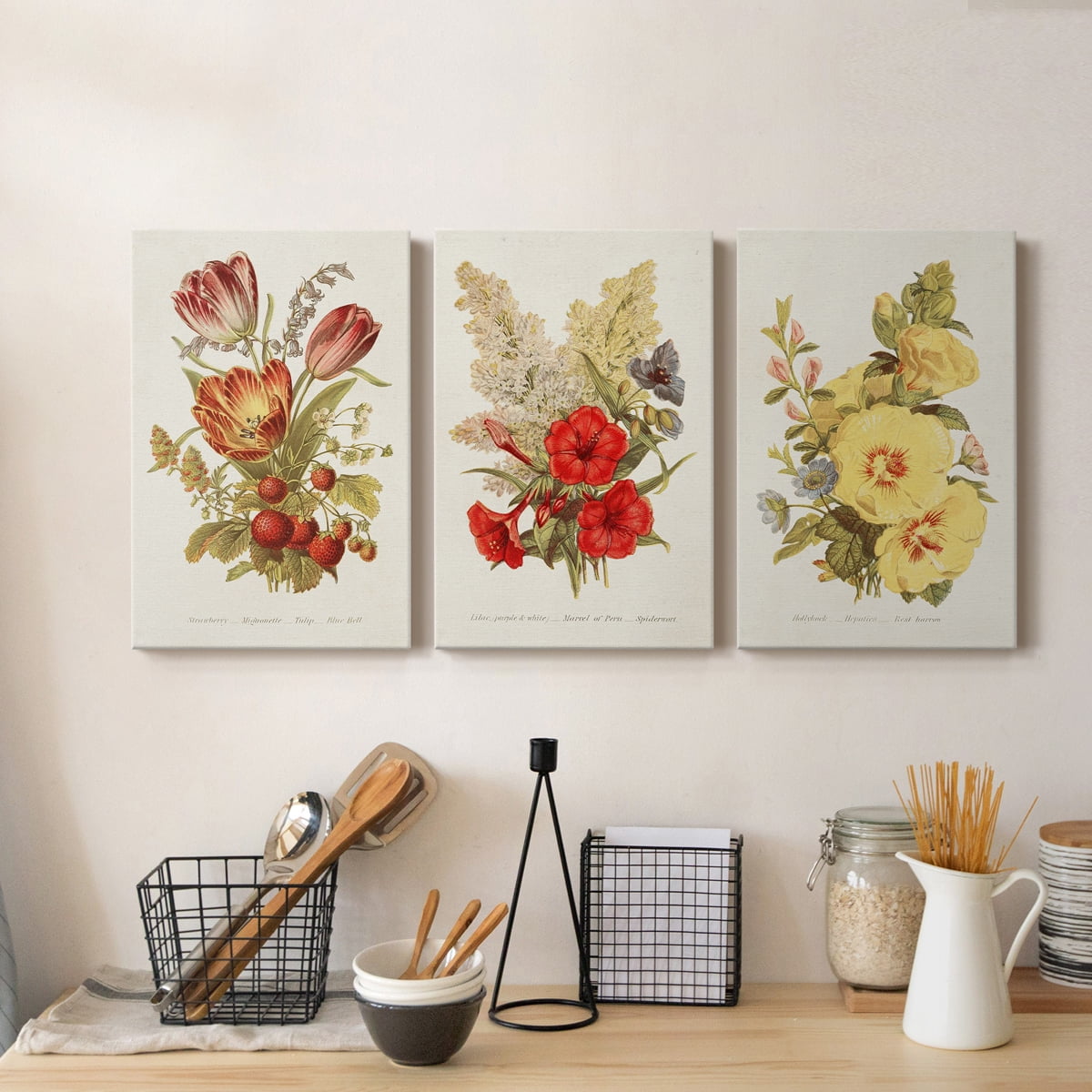 Antique Floral Bouquet IV Premium Gallery Wrapped Canvas - Ready to Hang - 24 x 36 Each
