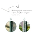 thumbnail image 2 of Greenhouse Glazing Clips, Stainless Steel W Type Clips Leaf Spring Clips for Greenhouse Glass House Twin-Hall Web 100PCS,100 * W Type Clips,Silver, 2 of 8