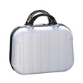 thumbnail image 2 of Makeup Storage Organizer Travel ABS Toiletry Suitcase Box Mini Protector Solid Color 14 Boarding Luggage Cosmetic Case Large Capacity Bag White, 2 of 9
