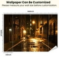 thumbnail image 3 of Peel and Stick Wallpaper Dark wet street Modern Art Wall Mural Decor Self Adhesive and Removable 100in x 144in, 3 of 8