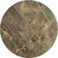 thumbnail image 1 of Ahgly Company Machine Washable Indoor Round Transitional Coffee Brown Area Rugs, 7' Round, 1 of 7