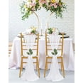 thumbnail image 6 of White Chair Sashes Wedding Chair Decorations: 36 Packs 8ft Sheer Bows Designed Chairs Sashes for Baby Shower Banquet Hotel Chairs Decor, 6 of 10
