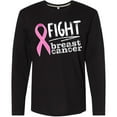 thumbnail image 3 of Inktastic Fight Breast Cancer Pink Ribbon Long Sleeve T-Shirt, 3 of 5