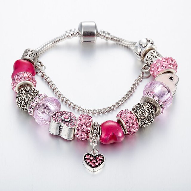 ANNAPAER-Pulseras de lujo con diamantes de imitación, abalorios Retro a la moda, aptas para brazaletes originales Fivean unisex